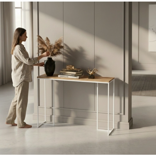 KONSOLA - REGAŁA Z DREWNA LITEGO DĄB OLCHA JESION SKD-384